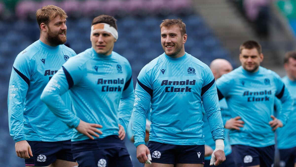 READY FOR ACTION: Max Williamson, Rory Darge and Matt Fagerson. Picture: INPHO/James Crombie