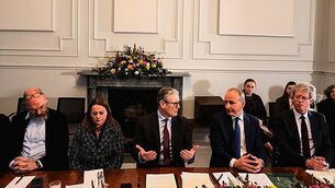 Micheál Martin and Keir Starmer meet with business leaders in Cork