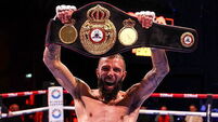 Anthony Cacace celebrates his victory 14/3/2026
