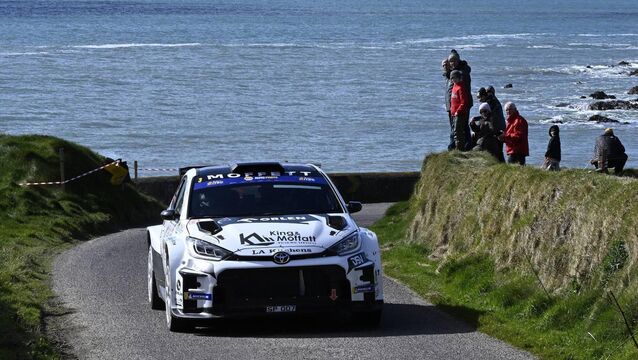 <p>DOMINANT: Monaghan's Josh Moffett and Wexford's Andy Hayes (Toyota GR Yaris Rally2) took a start-to-finish victory in the Clonakilty Park Hotel West Cork Rally - a first win for the Toyota GR Yaris Rally2 in the Irish Tarmac Rally Championship. Moffett/Hayes have now won the Clonakilty event three times. Picture: Martin Walsh.</p> <p>DOMINANT: Monaghan's Josh Moffett and Wexford's Andy Hayes (Toyota GR Yaris Rally2) took a start-to-finish victory in the Clonakilty Park Hotel West Cork Rally - a first win for the Toyota GR Yaris Rally2 in the Irish Tarmac Rally Championship. Moffett/Hayes have now won the Clonakilty event three times. Picture: Martin Walsh.</p>