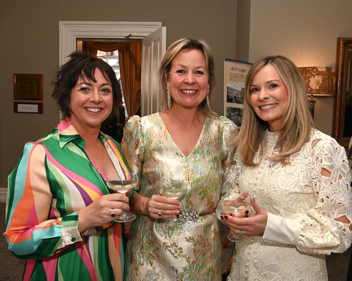  Trish Lucey, Jenny O'Callaghan and Lorraine Barry attending the St Angela's College Inaugural Ladies’ Lunch at the Metropole Hotel. Pictures: Larry Cummins