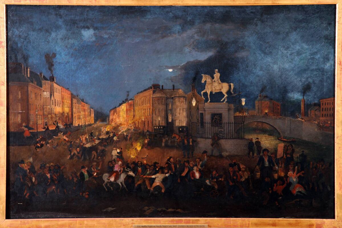 James Beale, Skellig Night on South Mall Cork 1845, 1845. Picture: Collection Crawford Art Gallery, Cork