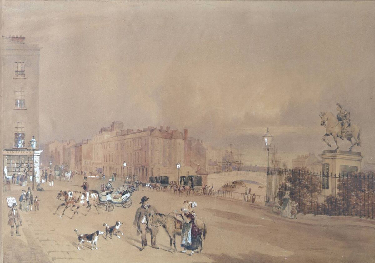 King George's Statue, Grand Parade, 1860 by Michael Angelo Hayes. Picture: Collection Crawford Art Gallery