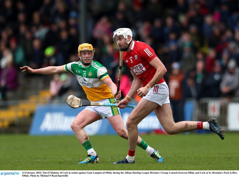Cork's Tim OMahony of Cork in action against Liam Langton of Offaly in 2022. Picture: Michael P Ryan/Sportsfile