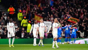 Xavi Simons scores twice as Tottenham win but bow out of Champions League