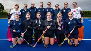 <p>Scoil Mhuire schoolgirls hockey team after a training session at Harlequins Hockey Club ahead of the Kate Russell All-Ireland tournament. Picture: Chani Anderson</p>