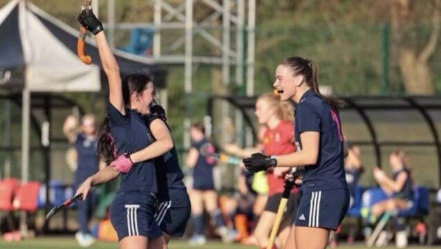 <p>Scoil Mhuire players celebrate after winning the Daphne Hall Cup in Armagh on Friday.</p>