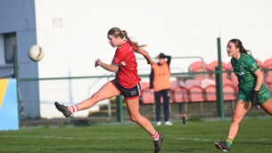 <p> Aoife Healy kicks a point for Cork against Meath in the Lidl National LGFA game at MTU. Picture: Larry Cummins</p> <p> Aoife Healy kicks a point for Cork against Meath in the Lidl National LGFA game at MTU. Picture: Larry Cummins</p>