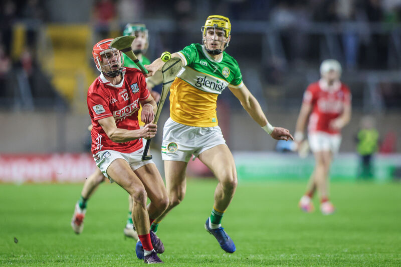 Hugh O'Connor of Cork in possession, shadowed by Donal Shirley of Offaly. Picture: Inpho/David Ribeiro Hugh O'Connor of Cork in possession, shadowed by Donal Shirley of Offaly. Picture: Inpho/David Ribeiro