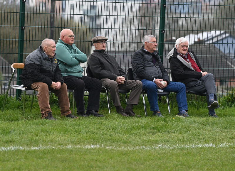 Best seats in the house as the Glen Rovers stalwarts watch the game against Charleville. Picture: Eddie O'Hare