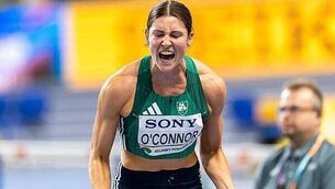 Kate O'Connor in third place after three events of the penthatalon in World Indoor championships