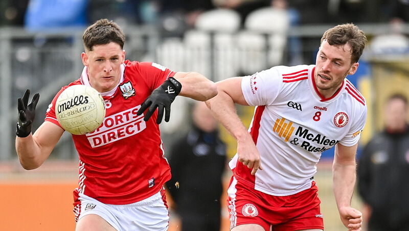 Colm O'Callaghan of Cork in action against Brian Kennedy of Tyrone. Picture: Oliver McVeigh/Sportsfile Colm O'Callaghan of Cork in action against Brian Kennedy of Tyrone. Picture: Oliver McVeigh/Sportsfile