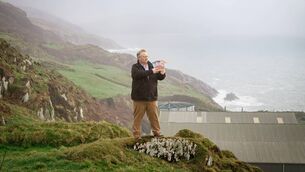 <p>Founder of Pure Ocean Algae, Michael O’Neill, with his company’s new health supplement range made from native red seaweed.</p>