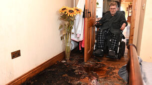 <p>View of the main downstairs bedroom at the home of Pat and Marie Flanagan in Mahon, Cork. The ground-floor bedroom at the rear of the premises has raw sewage seeping into the room from underground. Pictures: Larry Cummins</p>