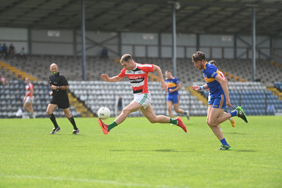  Cian Kiely in action for Ballincollig against Carrigaline in 2023. Picture: Larry Cummins
