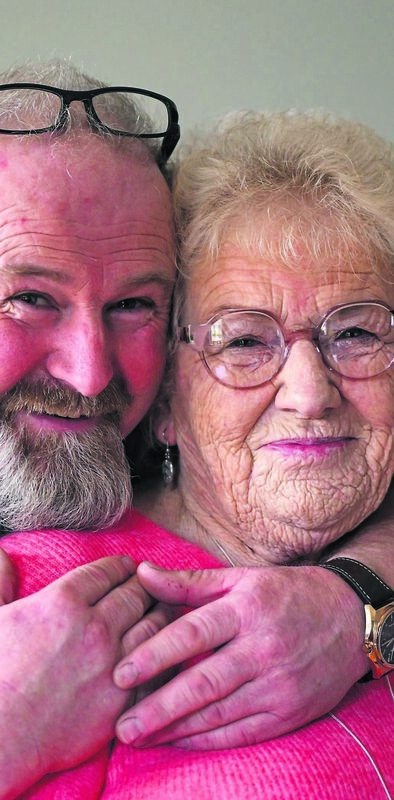 Stephen Lane with his mother Carmel Lane at the family home in Carrigaline Picture: Chani Anderson