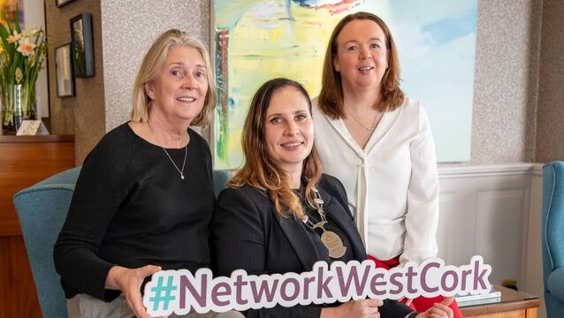 <p>Network Ireland West Cork President Anna Groniecka with Network Ireland Vice President Susan Collins Duggan, and Carol Barrett, owner/manager of Dunmore House Hotel, Clonakilty, where the Network Ireland West Cork Businesswoman of the Year Awards will be held on May 21.</p>
