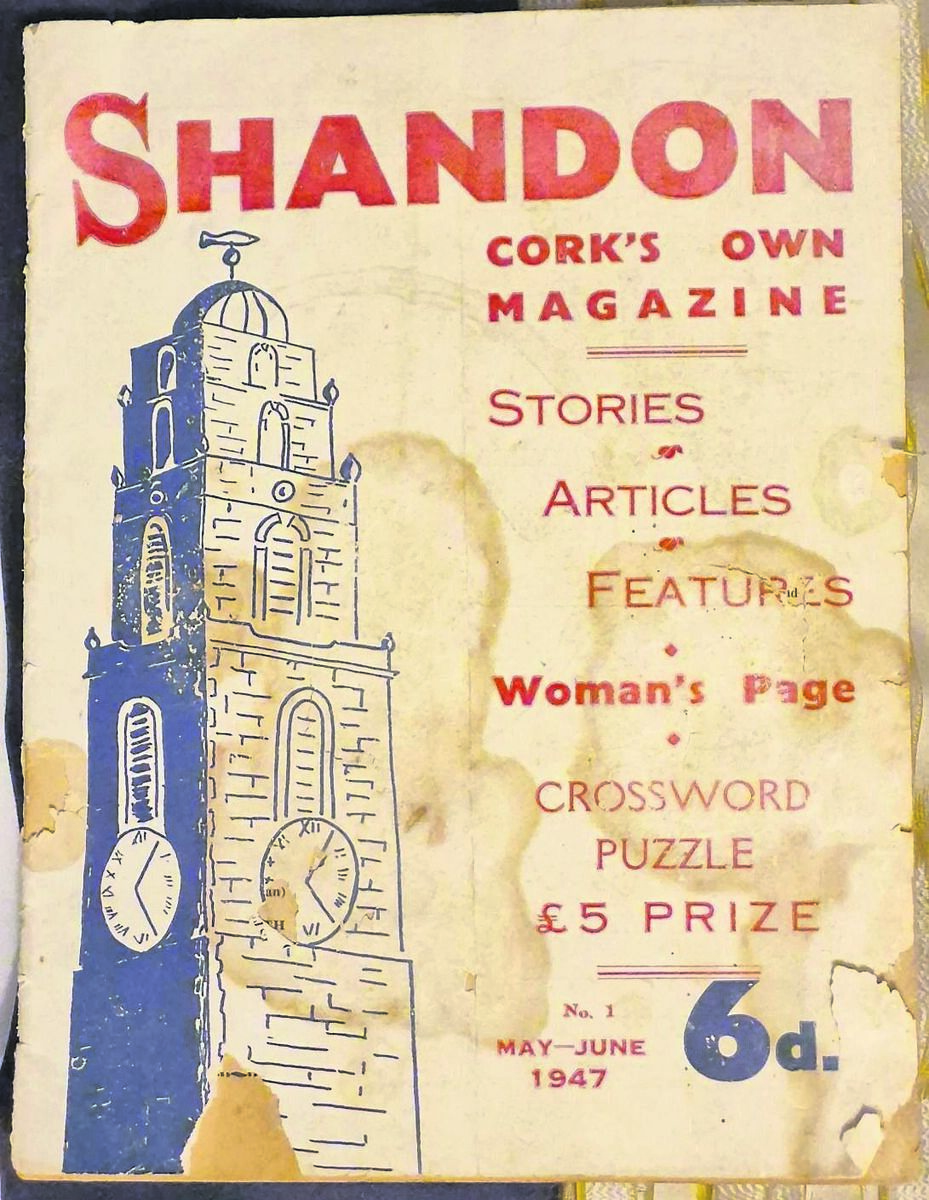 The cover for the first edition of the Shandon magazine in 1947, which included a mention of a certain Jack Lynch who “is good for a few years yet”, written by a correspondent known as ‘Onlooker’