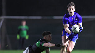<p> Luke Horgan of Nemo Rangers tries to stop Billy Hennessy of St Finbarr's. Picture: Jim Coughlan</p>