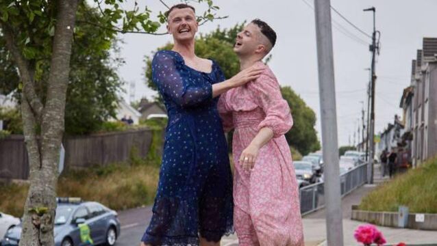<p class="contextmenu internal_Caption">Jock (Chris Walley) and Conor (Alex Murphy) in The Young Offenders</p>