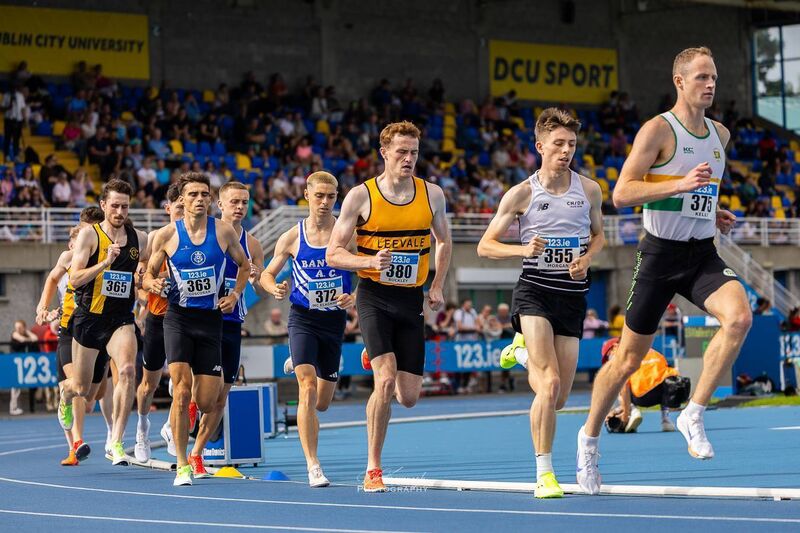 Daniel racing in the National Senior 1500m Final (third from right). "I spend most of my time outside of athletics watching Premier League," says Daniel. 