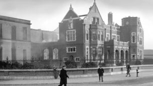 <p>The ruins of Cork's Carnegie Library following its destruction in December 1920. </p>