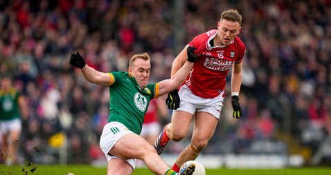 Ronan Ryan gets to the ball ahead of Steven Sherlock 22/2/2026