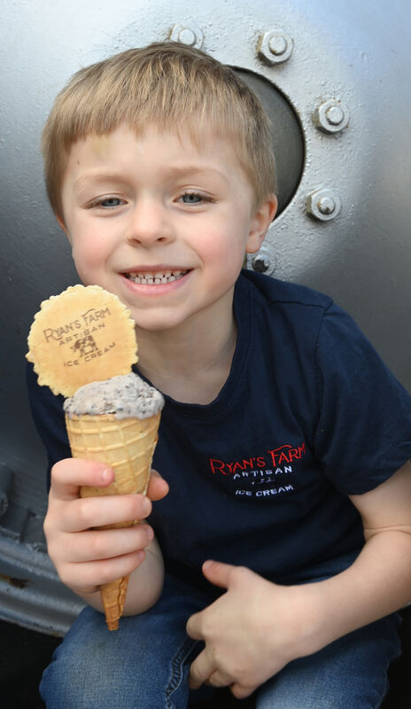 Five-year-old ice-cream taster, Donnacha Ryan on the farm.	Picture: Larry Cummins
                    