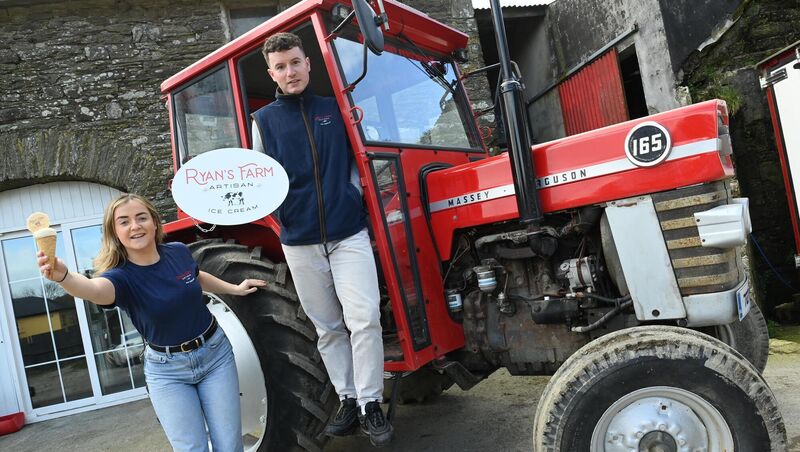Sister and brother Megan and Aidan Ryan produce Ryan's Farm Artisan Ice Cream on the family farm at Ballinascarty in West Cork. Picture: Larry Cummins