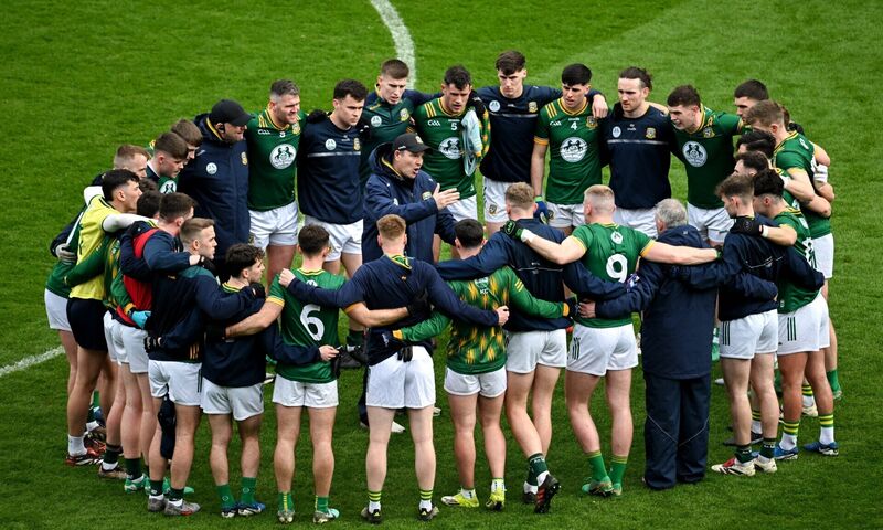 Meath manager Robbie Brennan speaks to his team against Cork. Picture: Ramsey Cardy/Sportsfile Meath manager Robbie Brennan speaks to his team against Cork. Picture: Ramsey Cardy/Sportsfile