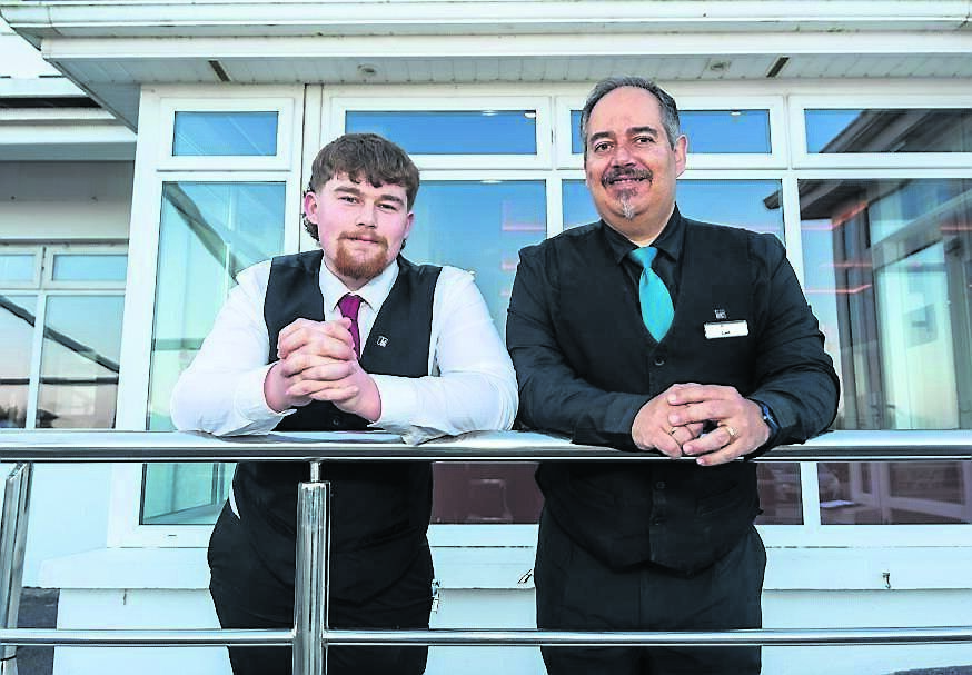 Bar manager Josh Kidney and long-time staff member Luís Cristóvão at the launch of the revamped new bar &amp; bistro Pictures: Noel Sweeney