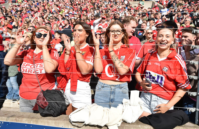Cork fans pictured during last year's Munster SHC game against Waterford at SuperValu Páirc Uí Chaoimh - for home games, 2,588 tickets are accounted for by premium and South Stand seat-holders. Picture: Eddie O'Hare