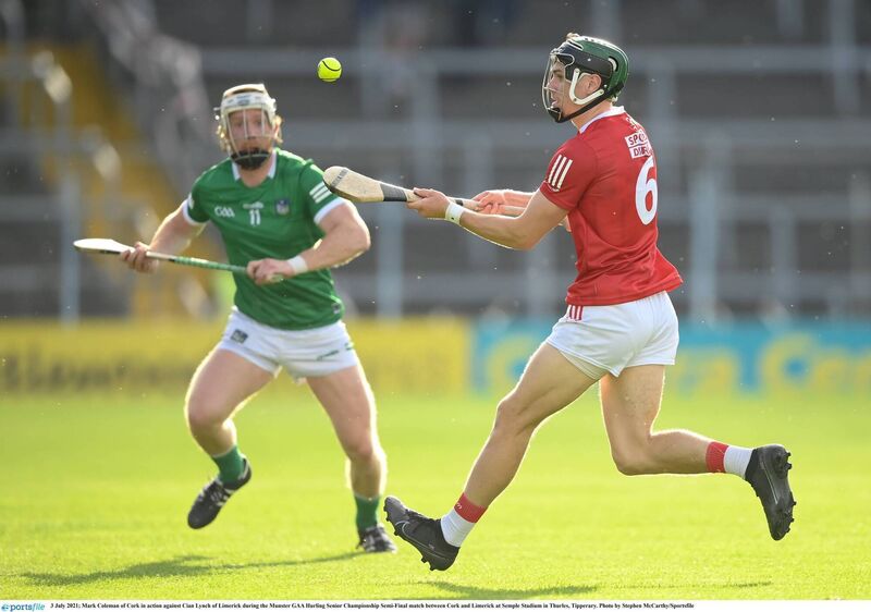 Cork's Mark Coleman in action against Cian Lynch of Limerick during the Munster Senior Championship. Picture: Stephen McCarthy/Sportsfile