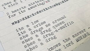 Bob Dylan draft lyrics found inside book expected to sell for up to €45,000