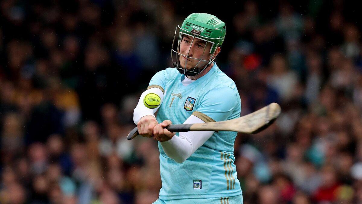 Limerick's Nickie Quaid in action against Clare during the 2023 Munster SHC meeting. Picture: INPHO/Bryan Keane