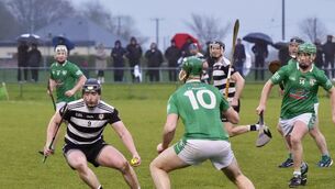 <p>Midleton's Aaron Mulcahy in possession during Thursday's RedFM Hurling League Division 1 game against Killeagh. Picture: Noel Sweeney</p>