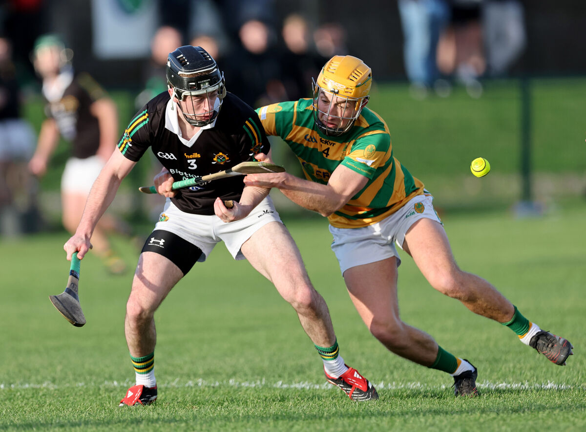  Mike O'Halloran, Blackrock, tackles Liam Coughlan, Glen Rovers. Picture: Jim Coughlan.