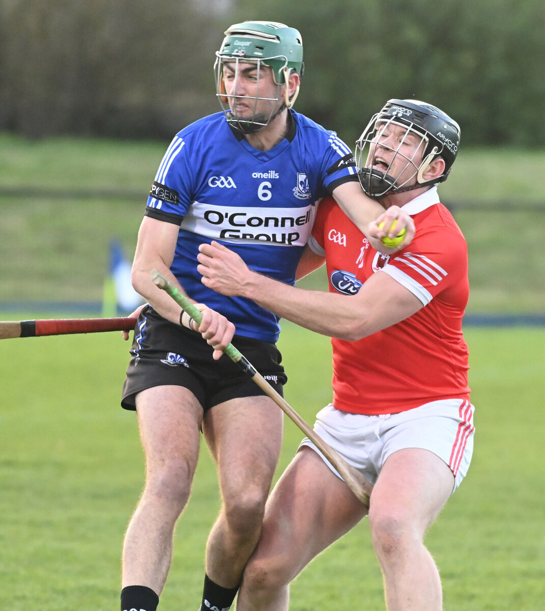 Sarsfields' Cilllian Roche is tackled by Charleville's Conor Buckley. Picture: Eddie O'Hare