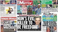 What the papers say: Sunday's front pages What the papers say: Sunday's front pages