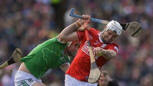 <p>Tim O'Mahony of Cork in action against Barry Nash of Limerick. Picture: John Sheridan/Sportsfile</p> <p>Tim O'Mahony of Cork in action against Barry Nash of Limerick. Picture: John Sheridan/Sportsfile</p>
