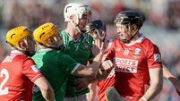 Tempers flare during the game between Kyle Hayes and Damien Cahalane 5/4/2026