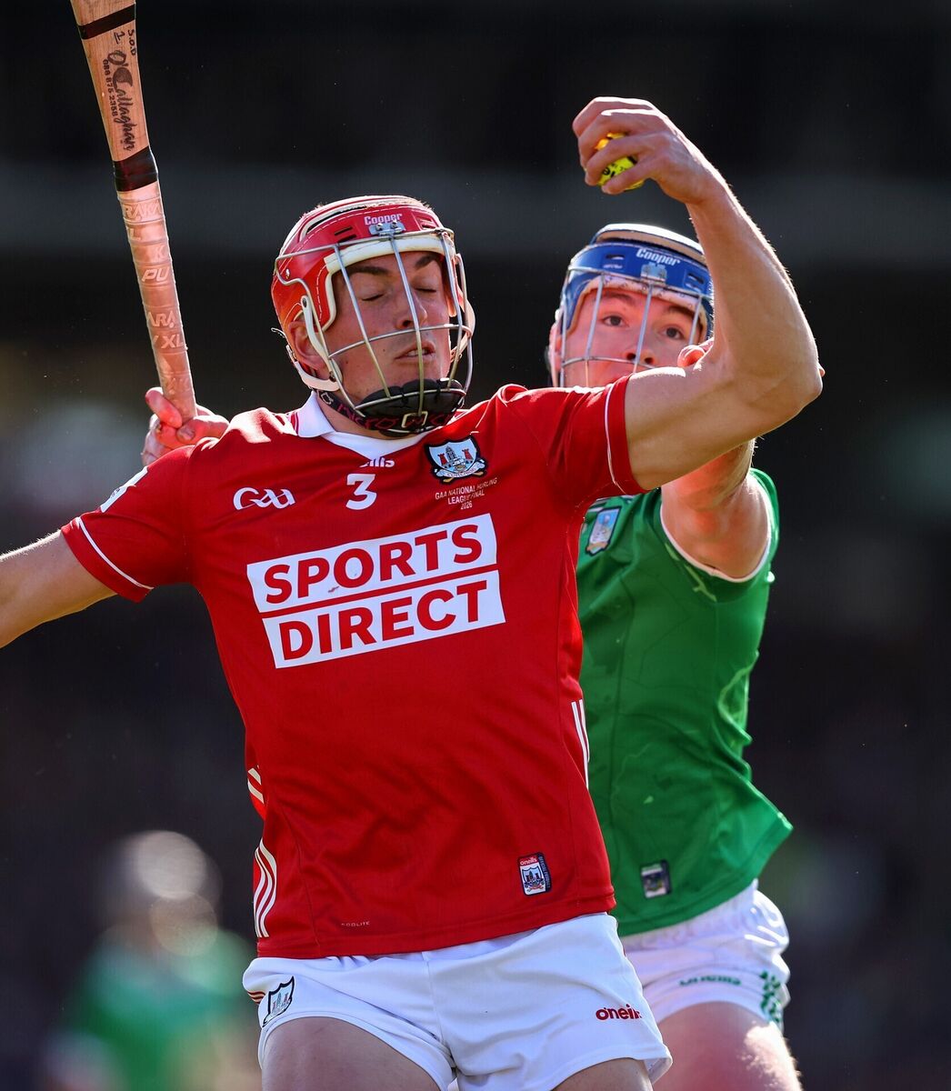 Cork's Ciarán Joyce secures possession ahead of Shane O’Brien of Limerick. Picture: INPHO/Tom O’Hanlon