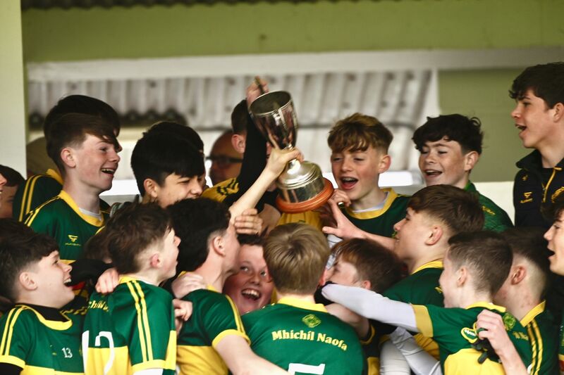 St Michael's celebrate their win on Monday. Picture: Noel Sweeney St Michael's celebrate their win on Monday. Picture: Noel Sweeney