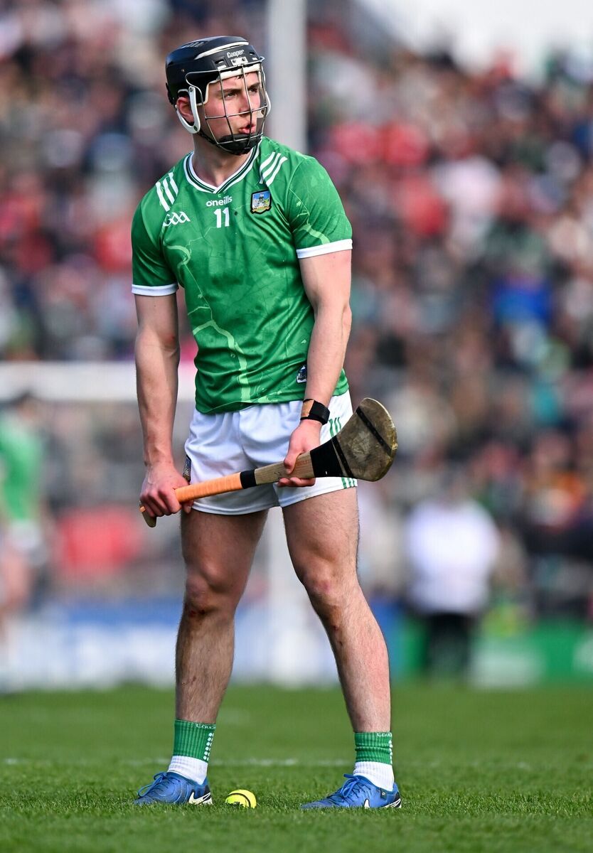 Aidan O'Connor of Limerick prepares to take a free during the Allianz Hurling League Division 1A final match between Limerick and Cork at TUS Gaelic Grounds in Limerick. Picture: Piaras Ó Mídheach/Sportsfile Aidan O'Connor of Limerick prepares to take a free during the Allianz Hurling League Division 1A final match between Limerick and Cork at TUS Gaelic Grounds in Limerick. Picture: Piaras Ó Mídheach/Sportsfile