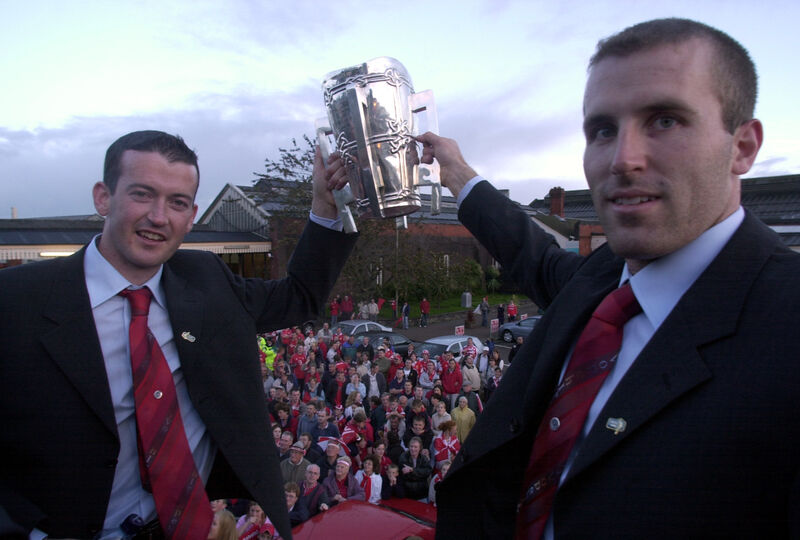 2004: Ben O'Connor, then Cork captain, with Dónal Óg Cusack at the team's homecoming after winning the All-Ireland SHC. Picture: Eddie O'Hare 2004: Ben O'Connor, then Cork captain, with Dónal Óg Cusack at the team's homecoming after winning the All-Ireland SHC. Picture: Eddie O'Hare