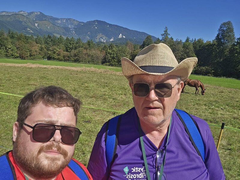 Ben and Liam on their fundraising walk in Croatia