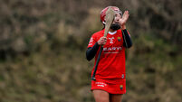 Meabh Murphy celebrates her team scoring a point 4/3/2023