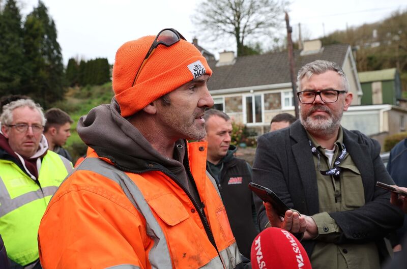  Gearoid Crowley from Bantry, speaking to the media in Macroom. Picture: Jim Coughlan