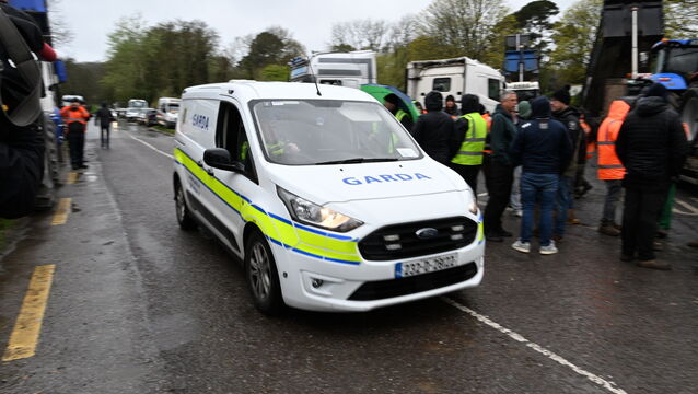 <p> There is a large garda presence now in Whitegate. Picture: Larry Cummins</p>