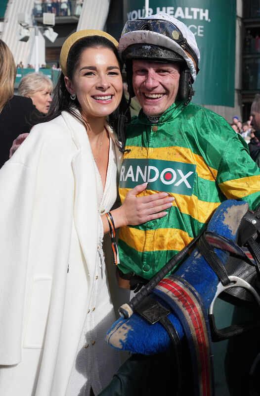 I Am Maximus and Paul Townend with girlfriend Sophie Ryan after winning The Grand National for owner JP McManus and trainer Willie Mullins.